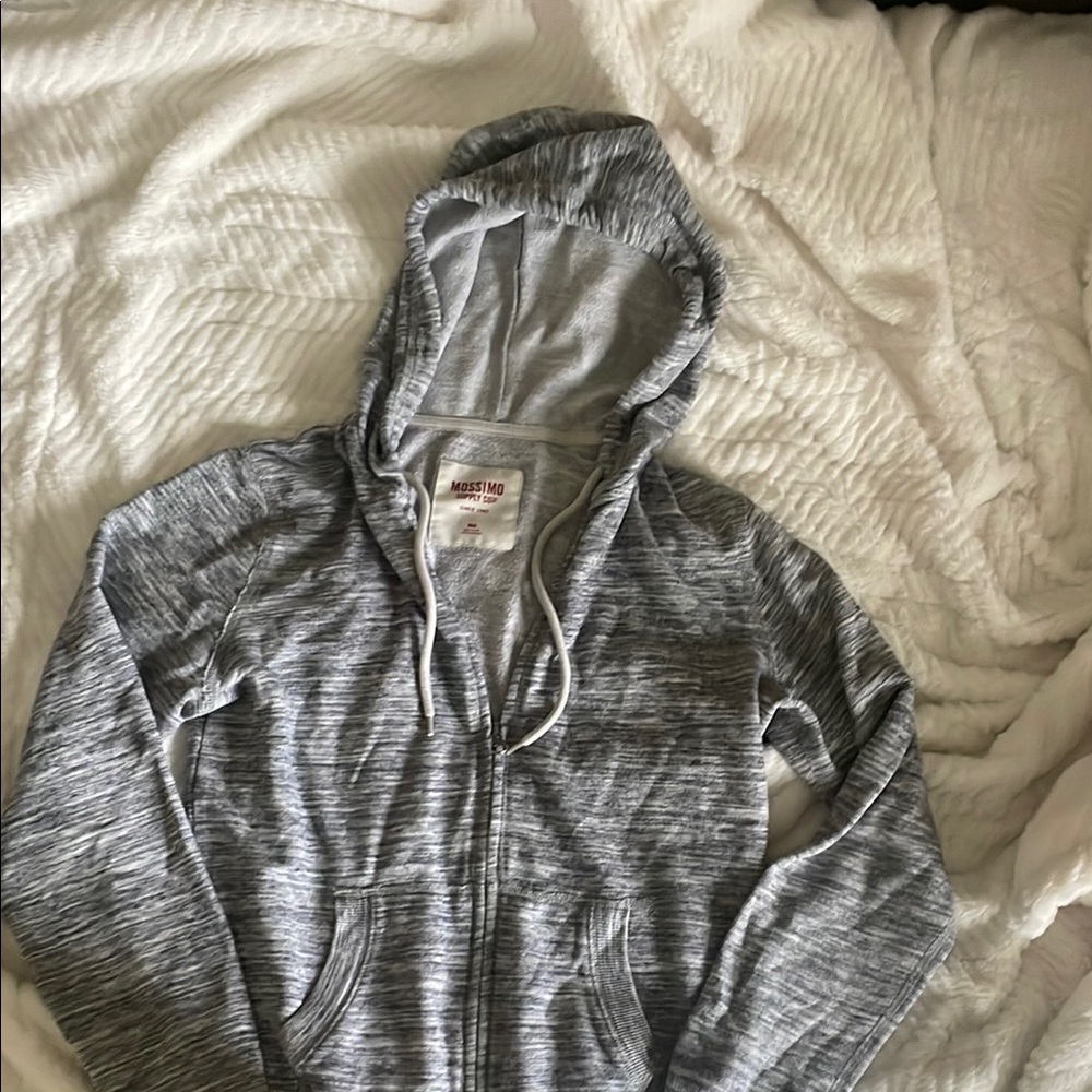 Gray Zip-Up Hoodie